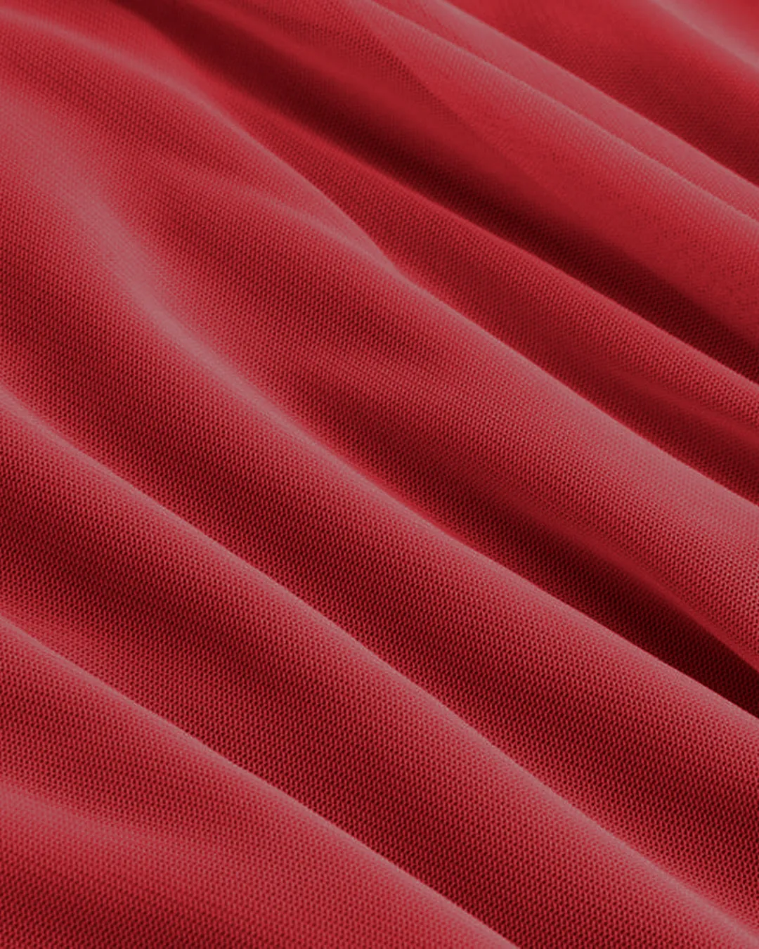 Ruffle Trimmed Asymmetrical One Shoulder Red Mini Dress - Image 3