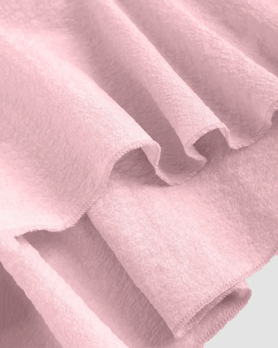 Ruffled Sleeve Tie Front Peplum Top in Baby Pink - Image 4