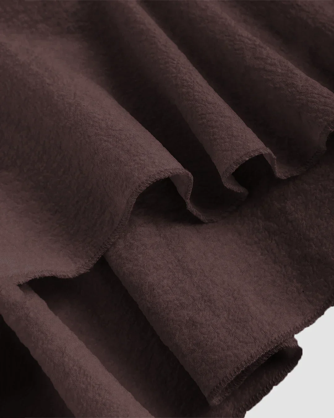 Ruffled Sleeve Tie Front Peplum Top in Brown - Image 3