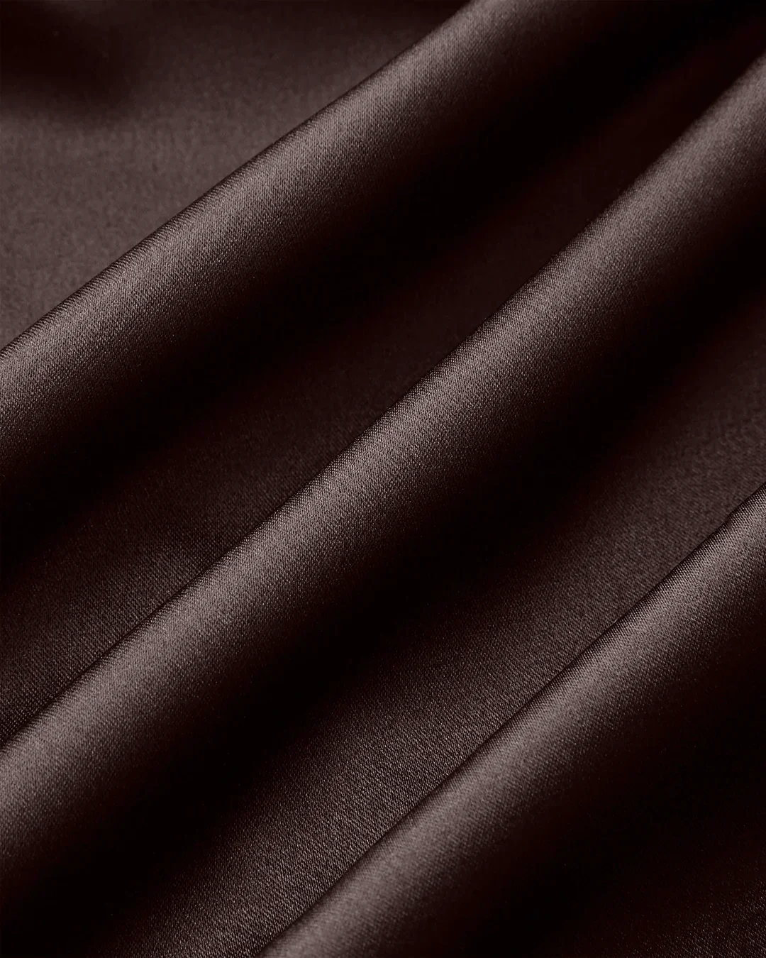 Satin Cowl Neck Long Sleeve Top in Coffee - Image 4