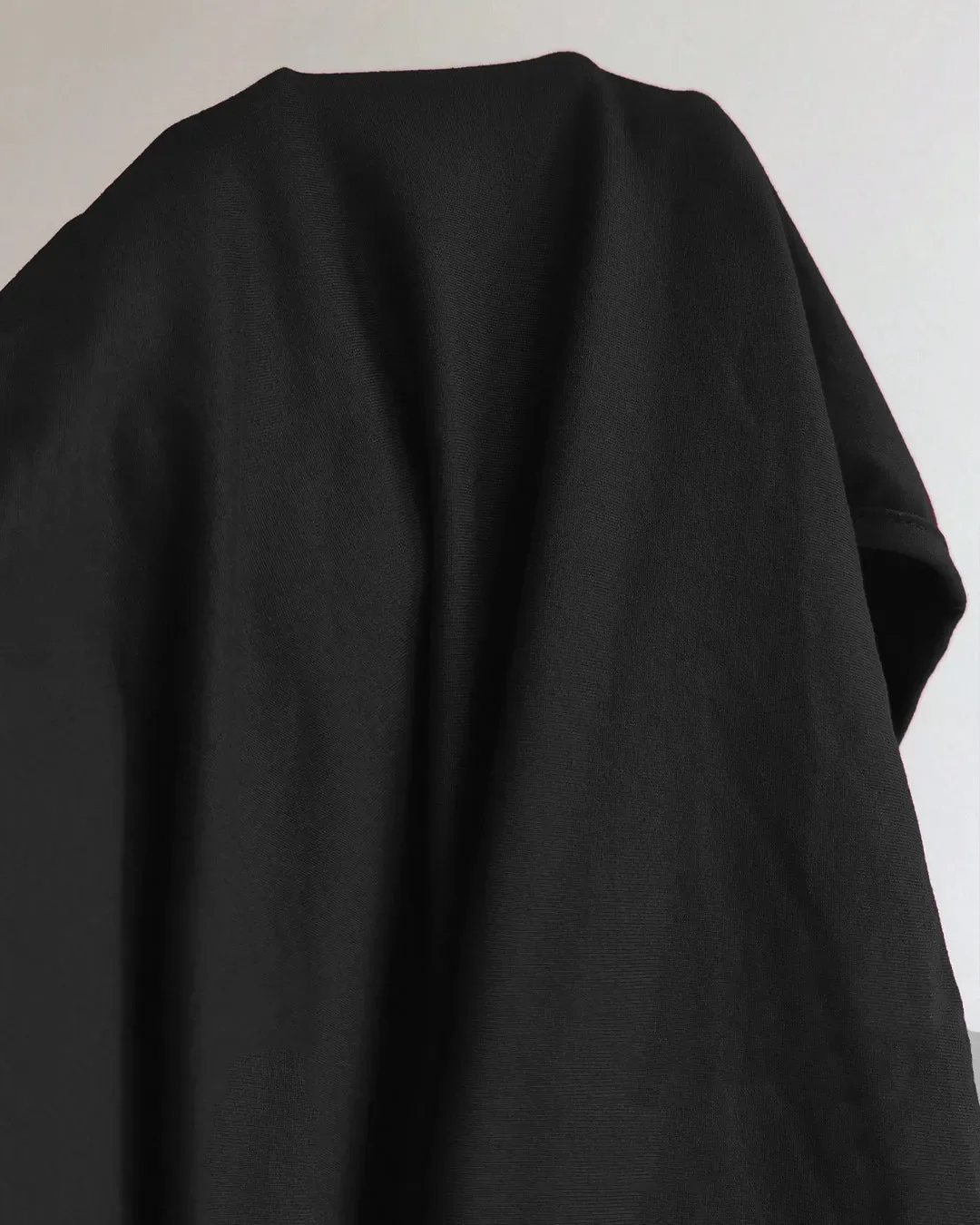 Scoop Neck Slim Fit Solid Full Sleeve Top in Black - Image 3