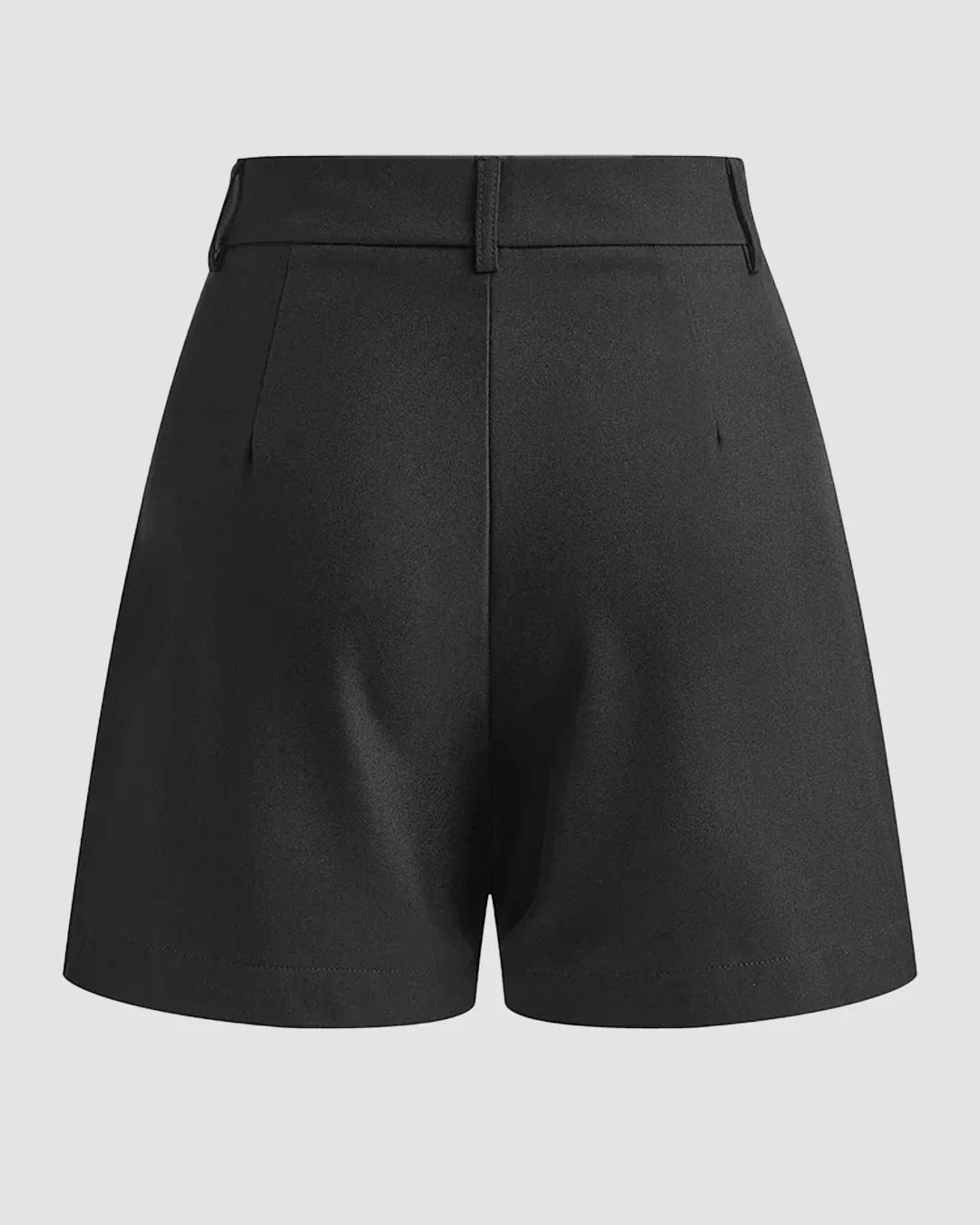 Semi-Sheer Mid-Waist Shorts in Black - Image 2