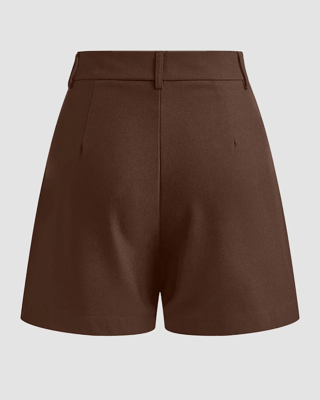 Semi-Sheer Mid-Waist Shorts in Rust - Image 2