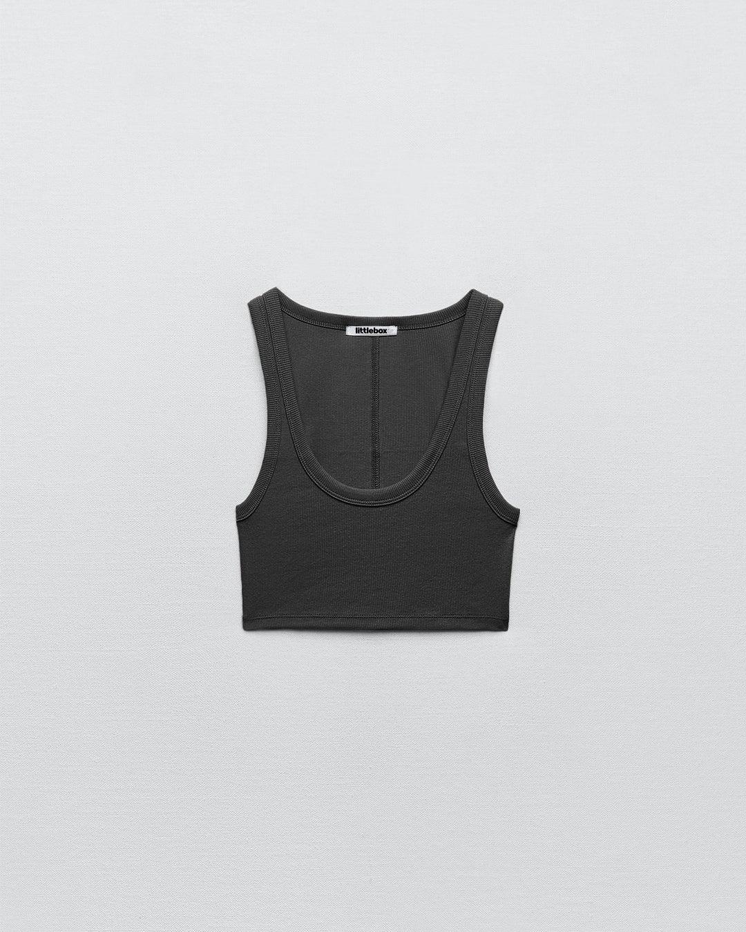 Set Of Two : Corset Style Top & Relaxed Fit Joggers in Black - Image 4