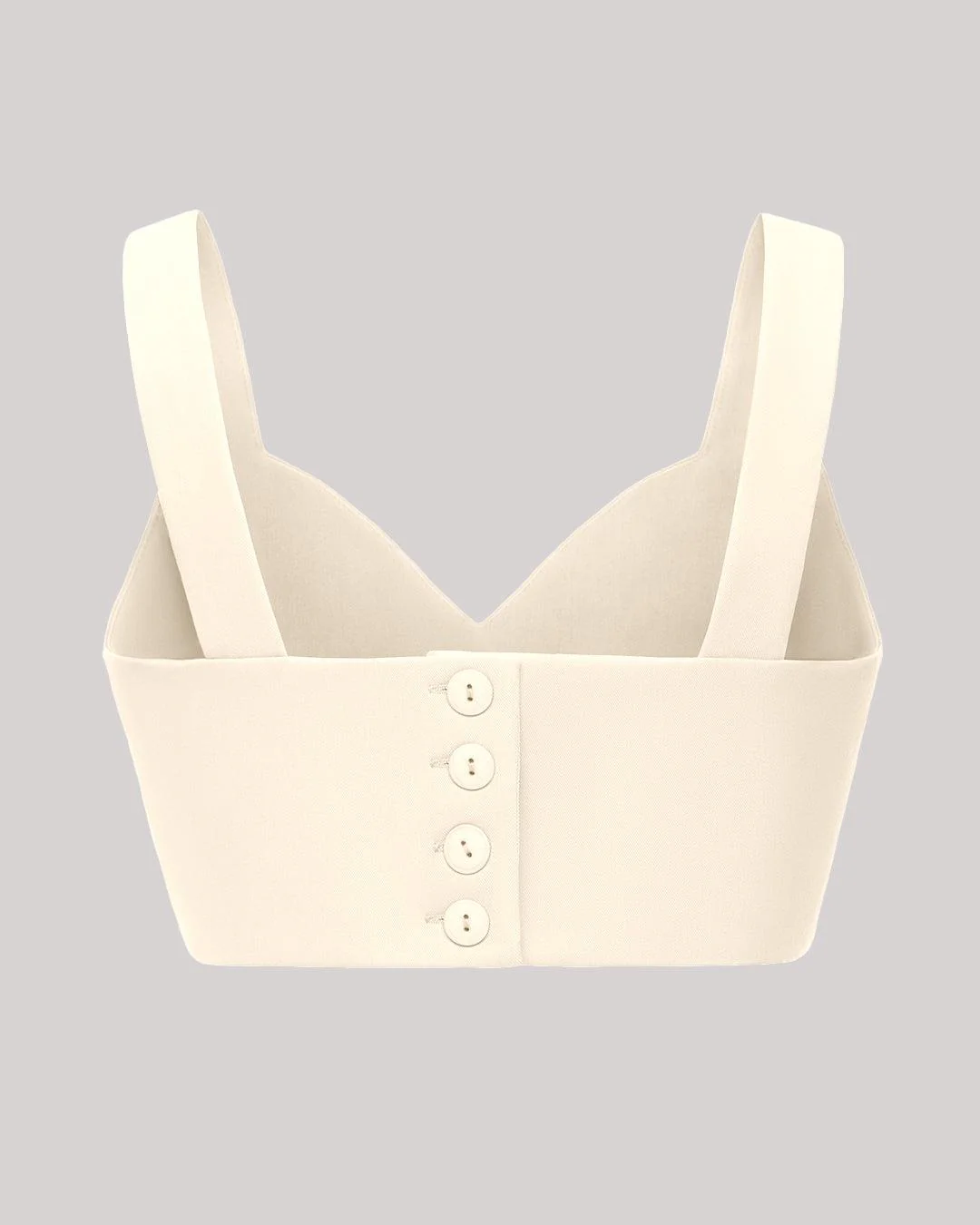 Set Of Two Cropped Top With Korean Style Baggy Trouser In Offwhite - Image 4