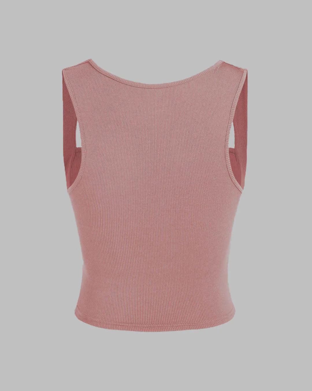 Set Of Two Ruched Square Neck Crop Top With Trouser In Blush Pink - Image 4