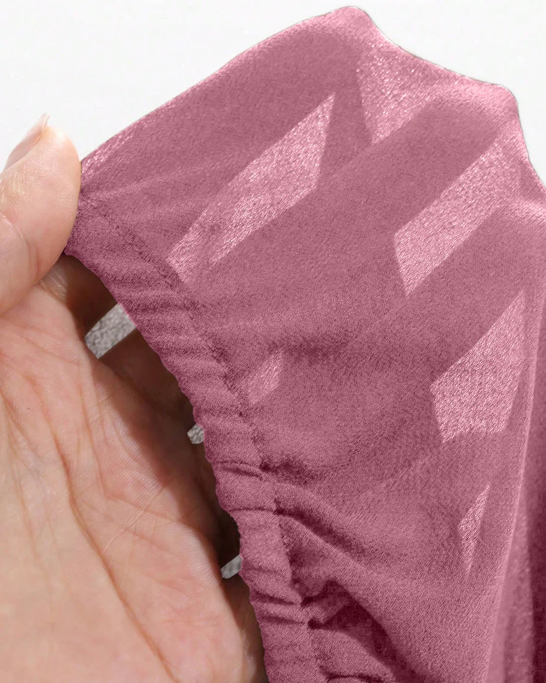 Sheer Tie-Neck Long Sleeve Top in Pink - Image 3