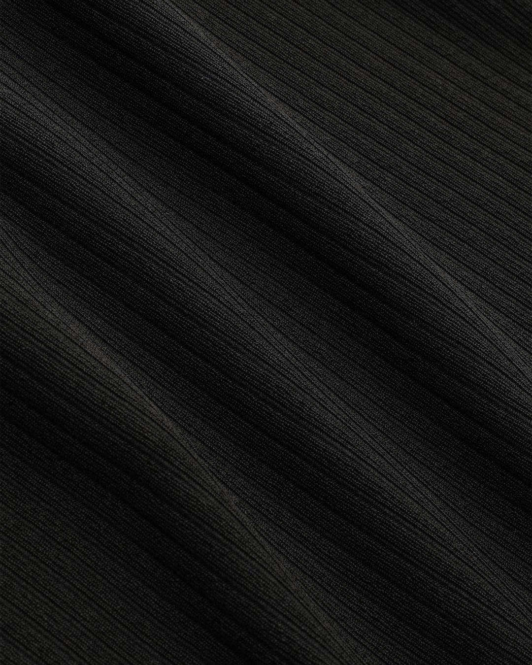 Short Sleeve Crop T-Shirt With V-Neck & Wide Knotted Pant In Black Curve & Plus - Image 5
