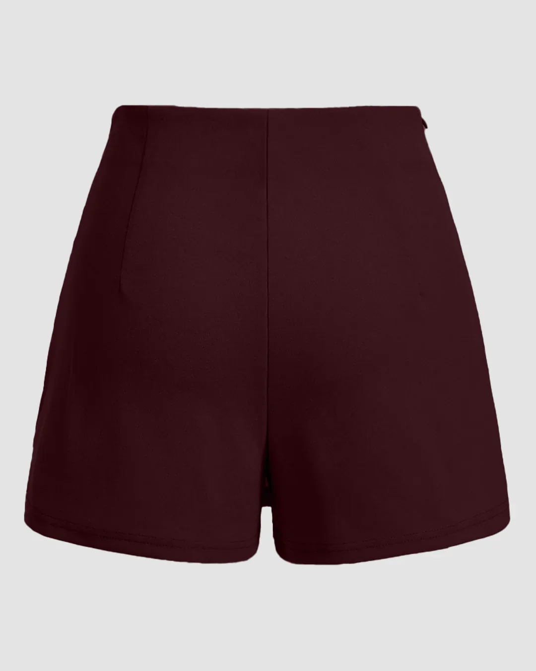Side Lace-Up Wrap Mini Skirt in Chocolate - Image 2