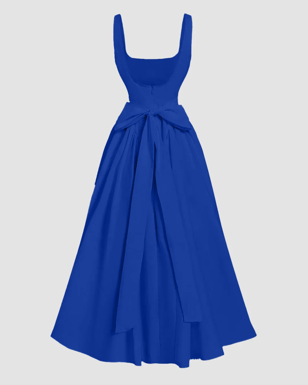 Sleeveless Bow Front Flared Maxi Dress in Surf - Image 2