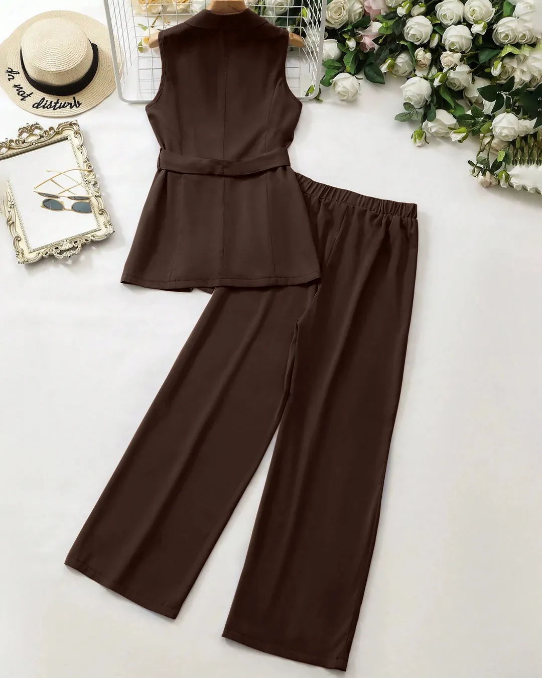 Sleeveless Coco Vest & Trouser Co-Ord - Image 2