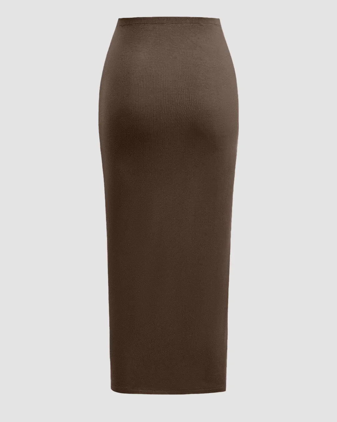 Sleeveless Ruched Top & Midi Skirt Set in Brown - Image 5