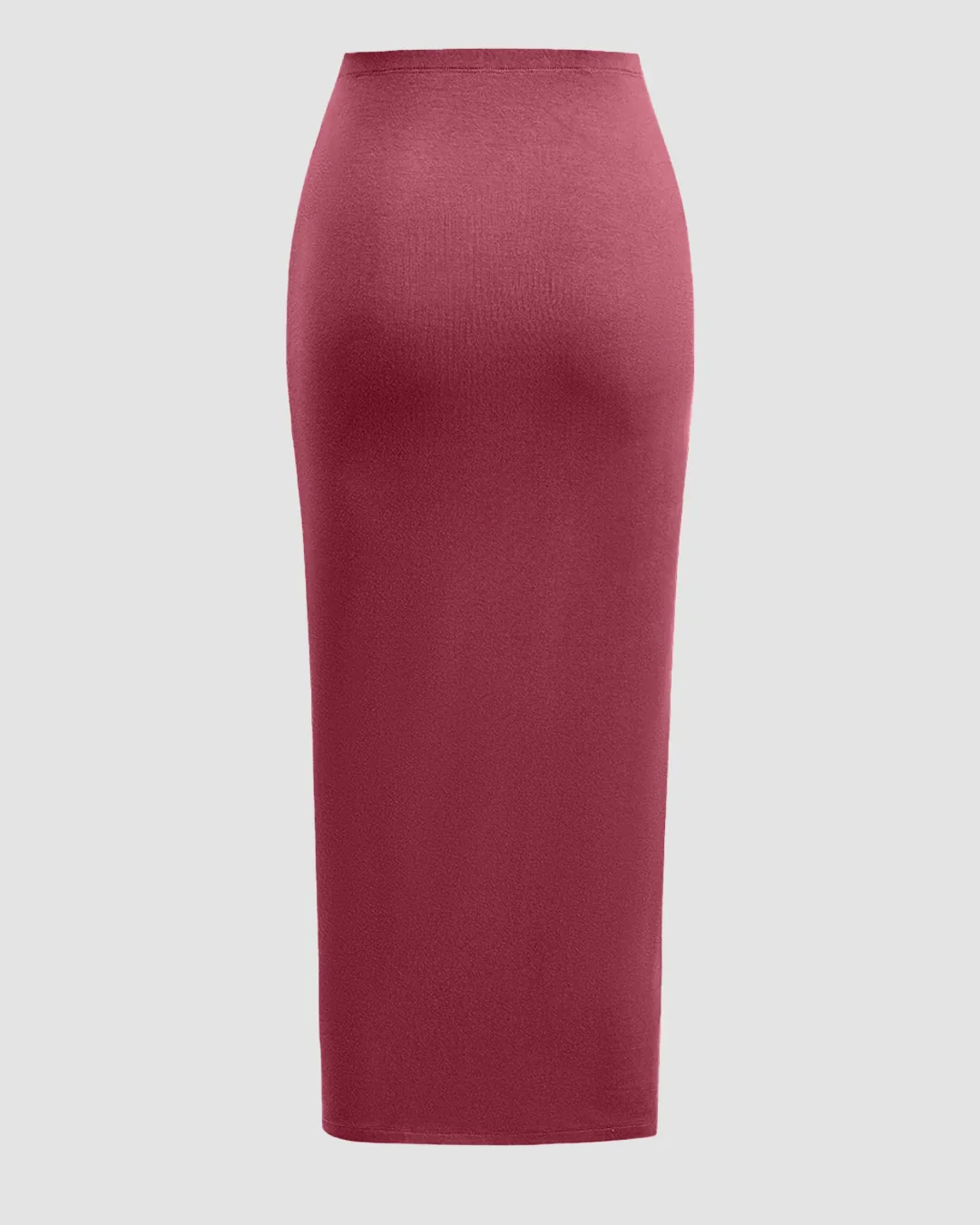 Sleeveless Ruched Top & Midi Skirt Set in Ruby - Image 5