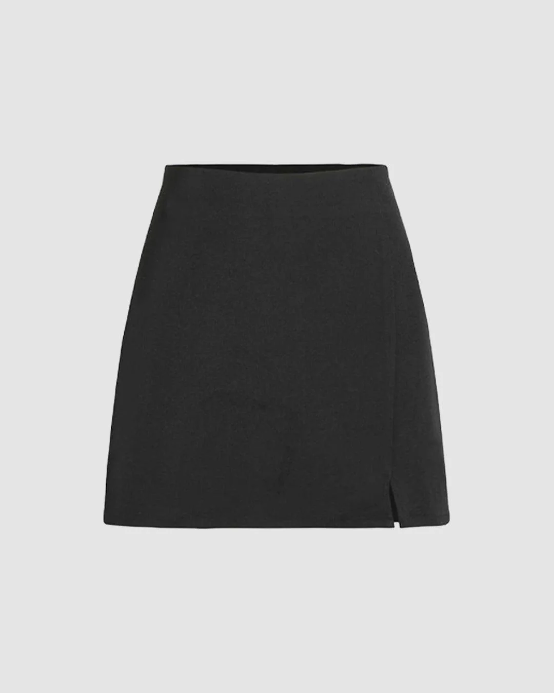 Solid Button Front Crop Vest Blazer & Split Skirt - Image 5