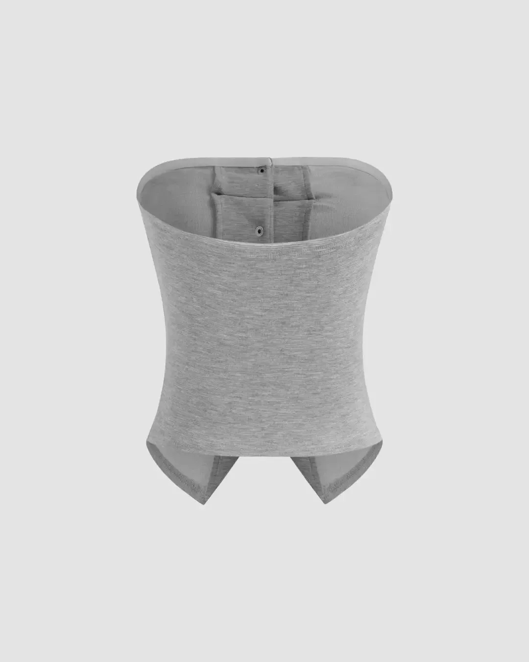 Solid Button Sleeveless Top With Solid Wide Leg Trousers - Image 4