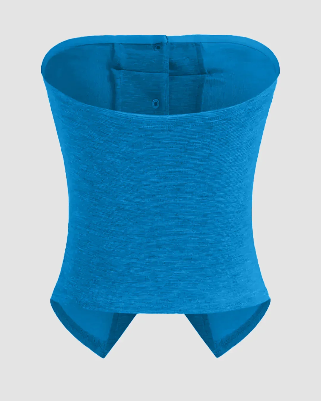 Solid Button Sleeveless Top With Solid Wide Leg Trousers In Eclectic Blue - Image 4