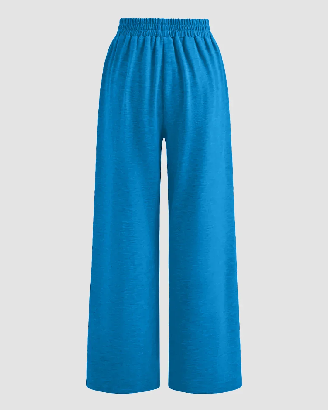 Solid Button Sleeveless Top With Solid Wide Leg Trousers In Eclectic Blue - Image 6