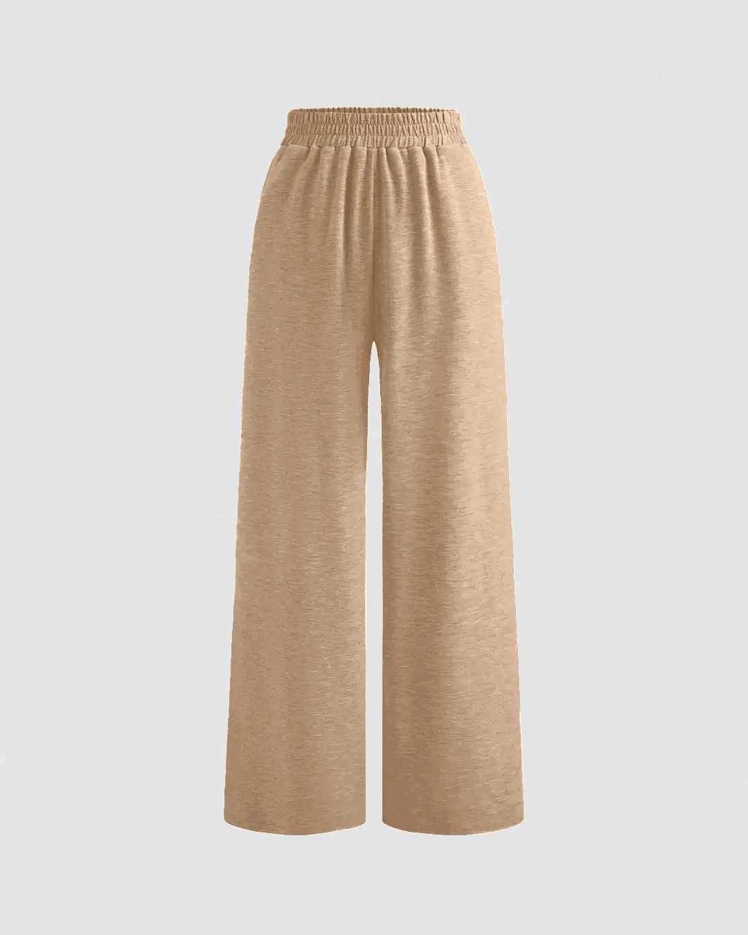 Solid Button Sleeveless Top With Solid Wide Leg Trousers In Tanin Brown - Image 6