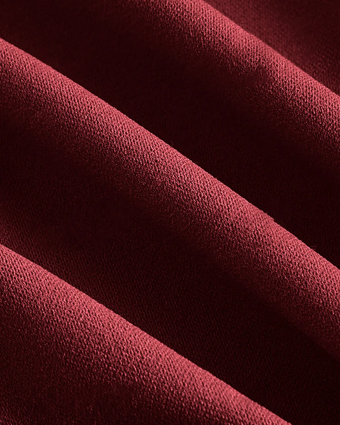 Sleeveless V Neck Button Front Tie-Up Top in Maroon - Image 3