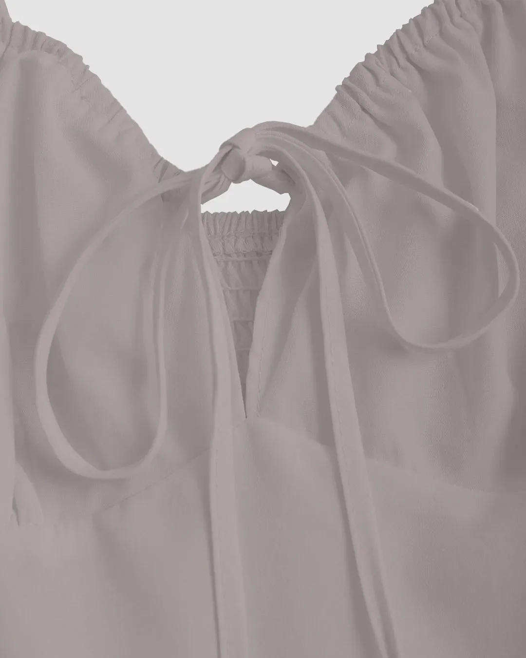 Solid Color High Split Casual Spaghetti Strap Midi Dress In Lavender - Image 3