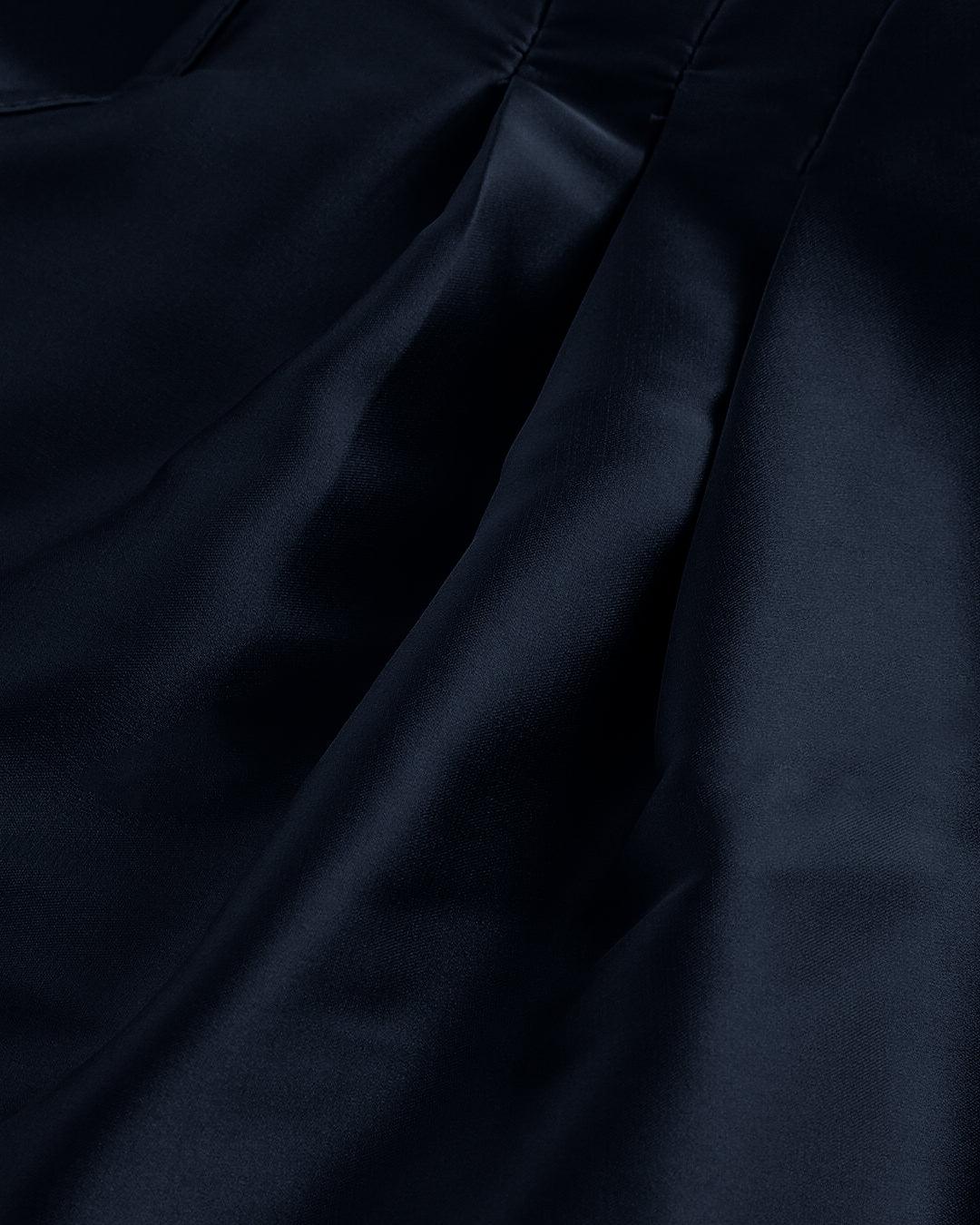 Casual Wrap V Neck Long Sleeve Crop Top in Navy Blue - Image 4