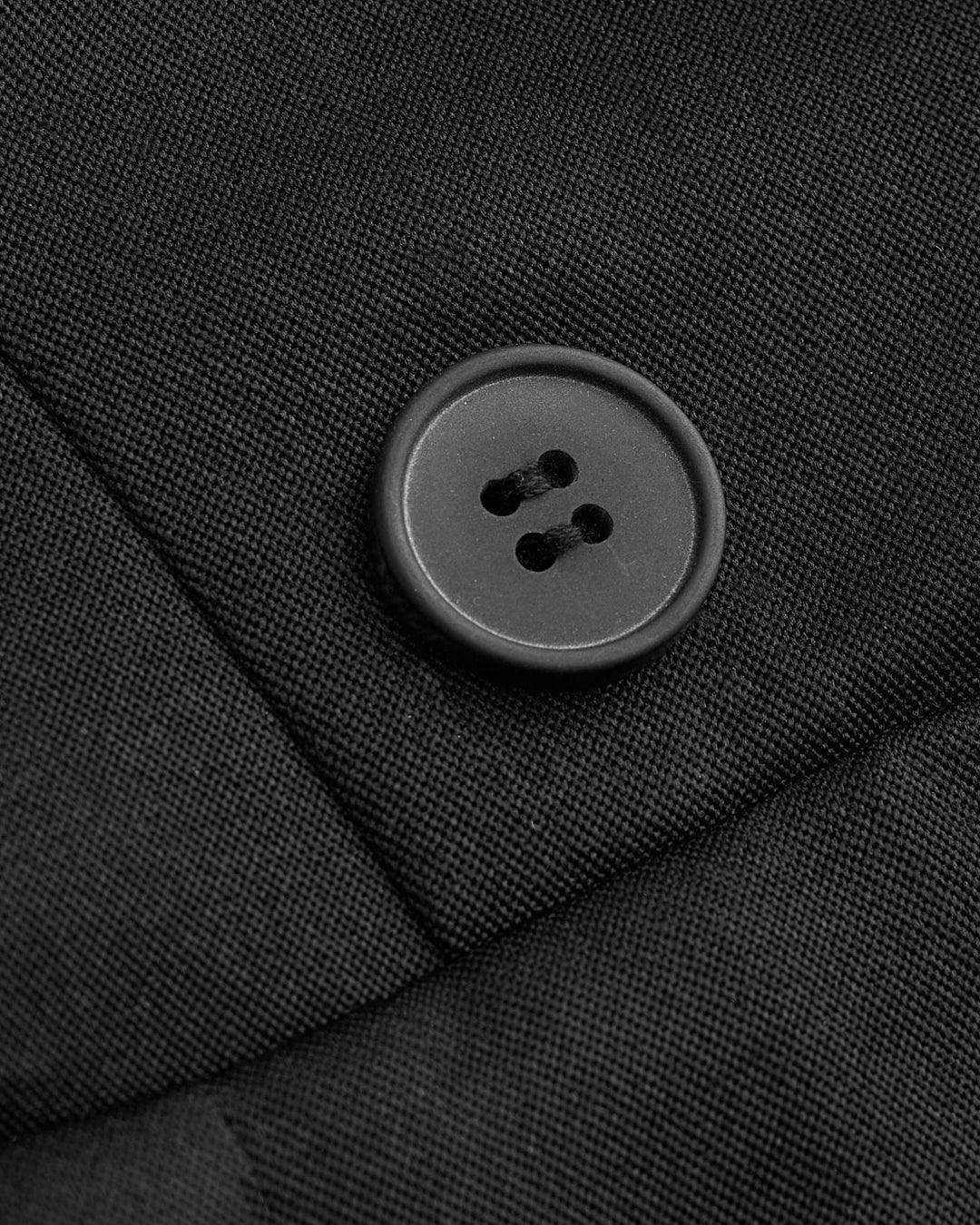 Solid Color Split Button Blazer Mini Dress Without Belt In Black - Image 4