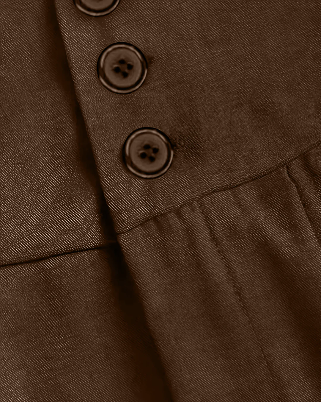 Solid Color Stylish Casual Long Pants in Brown - Image 3