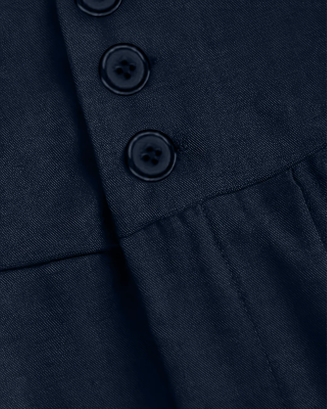 Solid Color Stylish Casual Long Pants in Navy Blue - Image 3