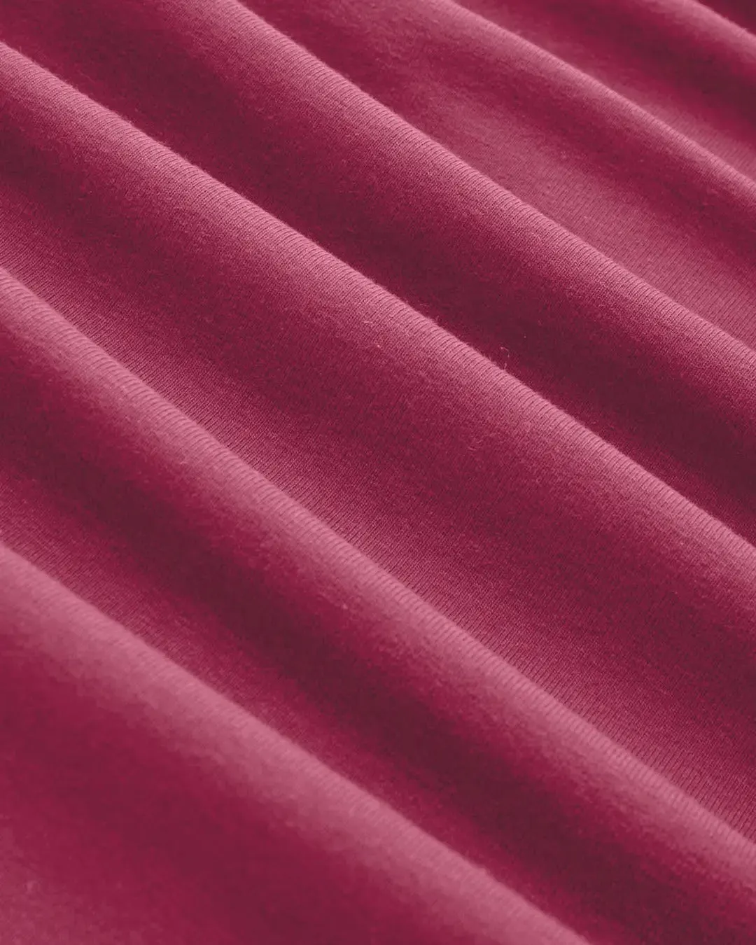 Solid Fitted Ribbed Button Short Sleeve Crop Top In Ruby - Image 4