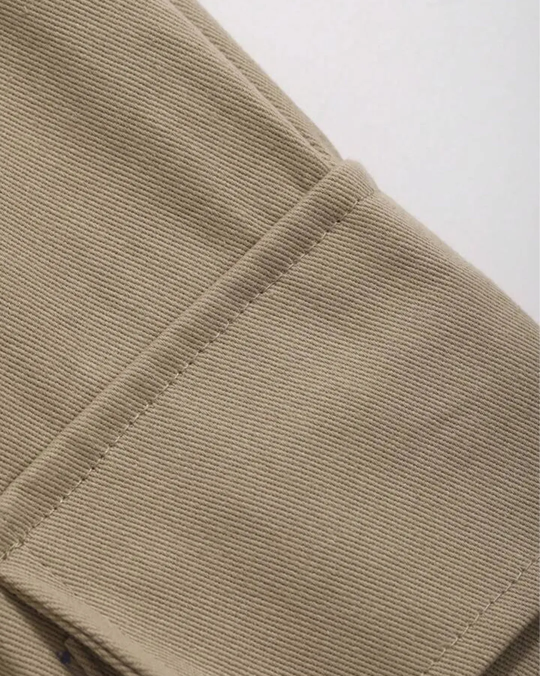 Solid High Waist Flap Pocket Loose Fit Cargo Pants - Image 3