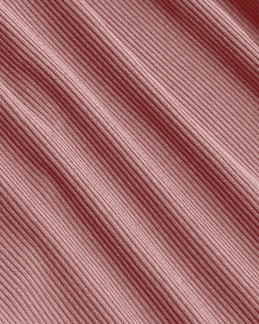 Solid Rib Twist Front Pink Crop Top Curve & Plus - Image 3
