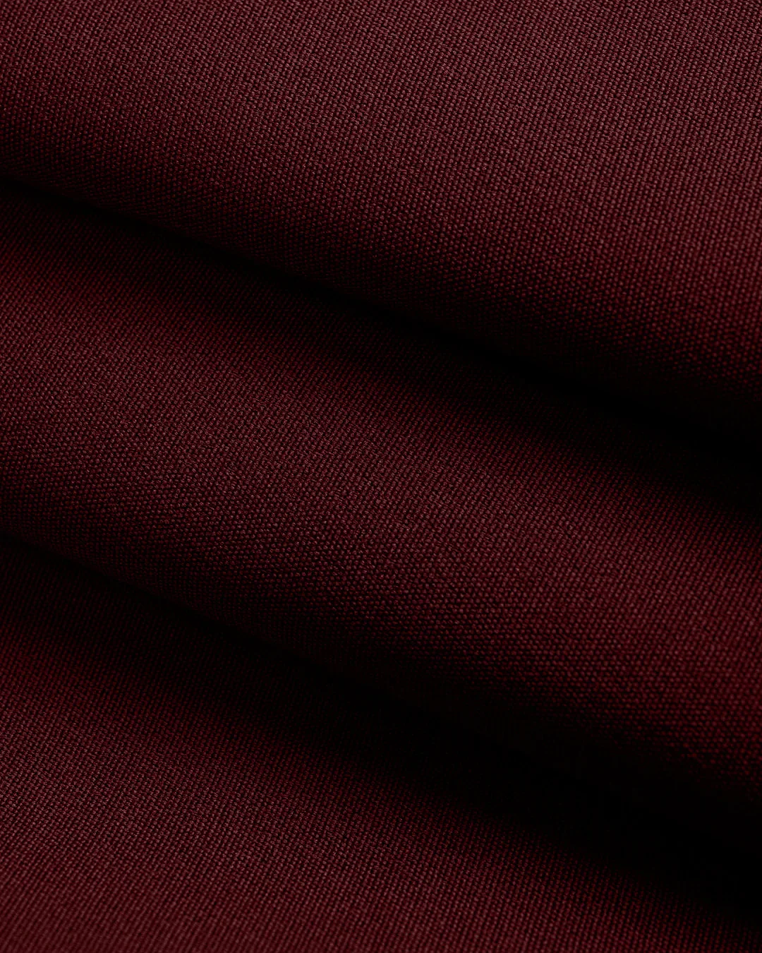 Solid Ruched Button Long-Sleeve Shirt in Dark Merlot - Image 3
