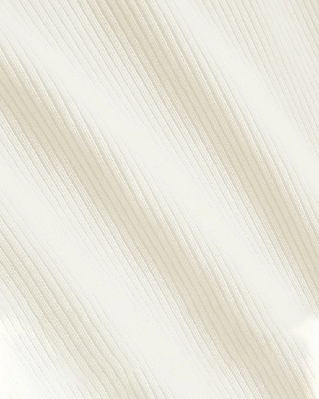 Solid Ruched Round Neck Crop Top In Milky White - Image 3