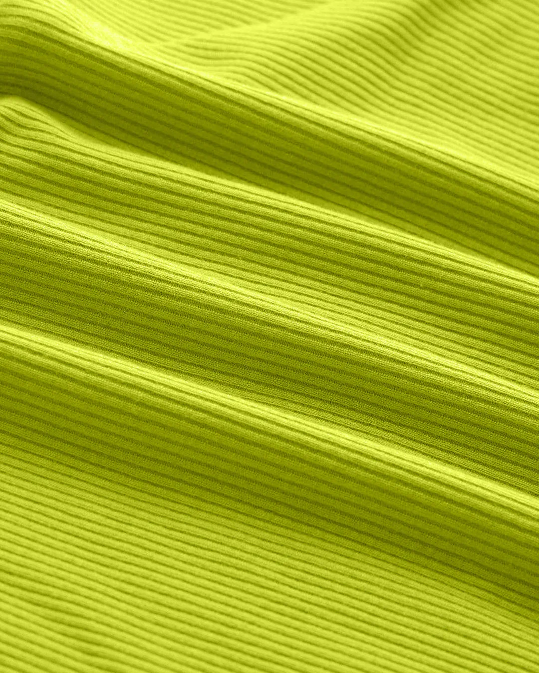 Solid Ruched Round Neck Crop Top In Neon - Image 3