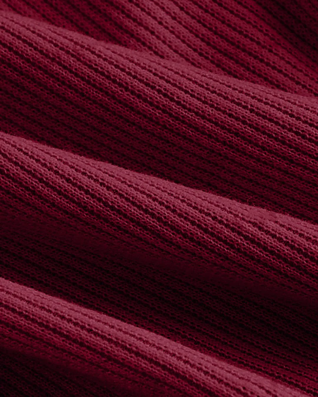 Solid Ruched Sleeveless Ribbed Knit Dress In Cherry Red - Image 4