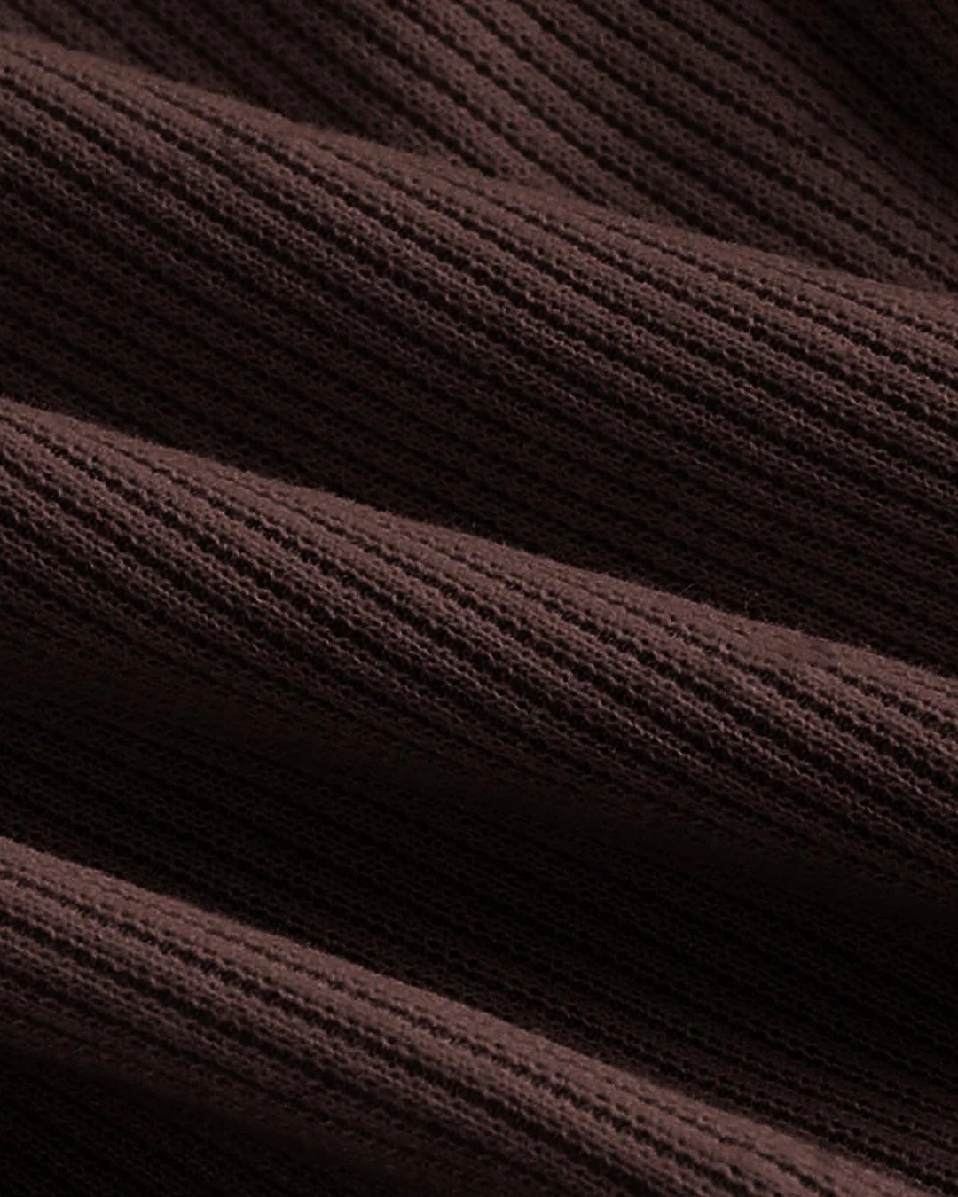 Solid Ruched Sleeveless Ribbed Knit Dress In Chocolate Brown - Image 4