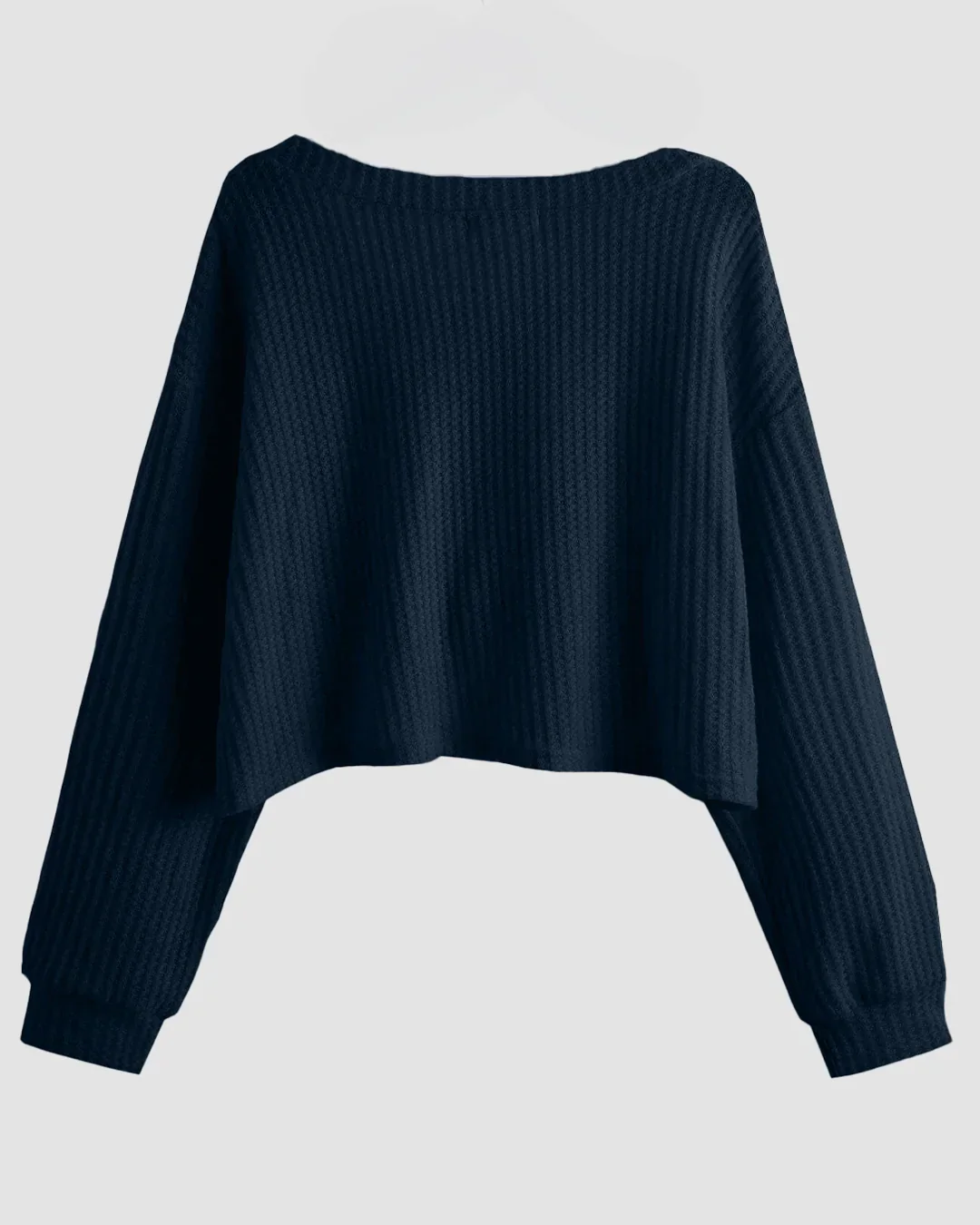 Lounge Relaxed Fit Long Sleeve Sweatshirt in Navy Blue - Image 2