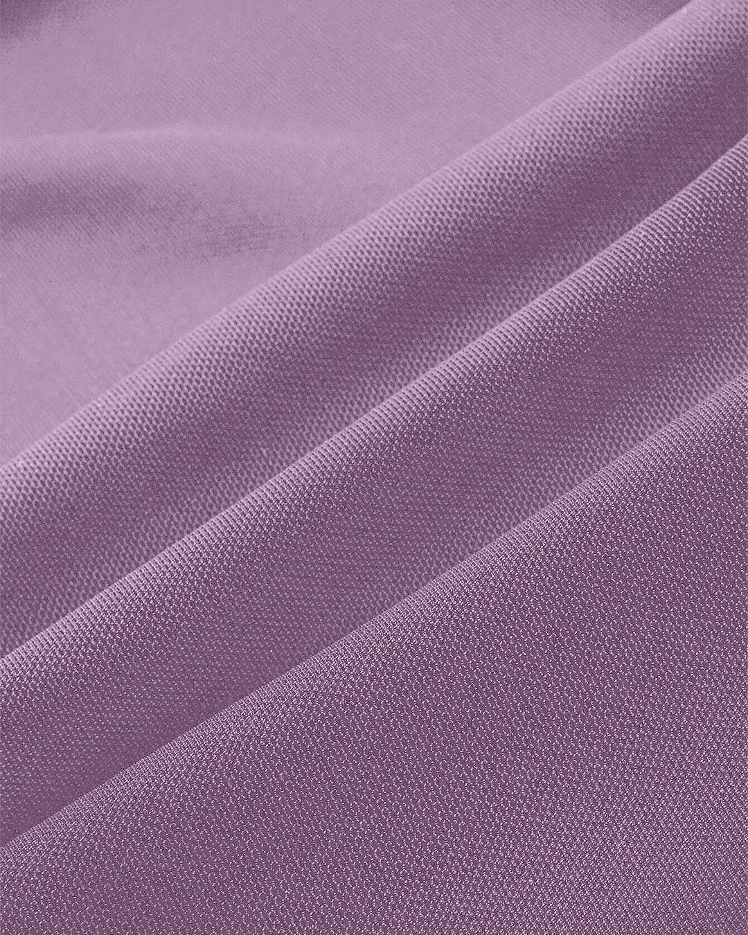 Square Neck Ruched Mesh Flared Long Sleeve Top in Purple - Image 4