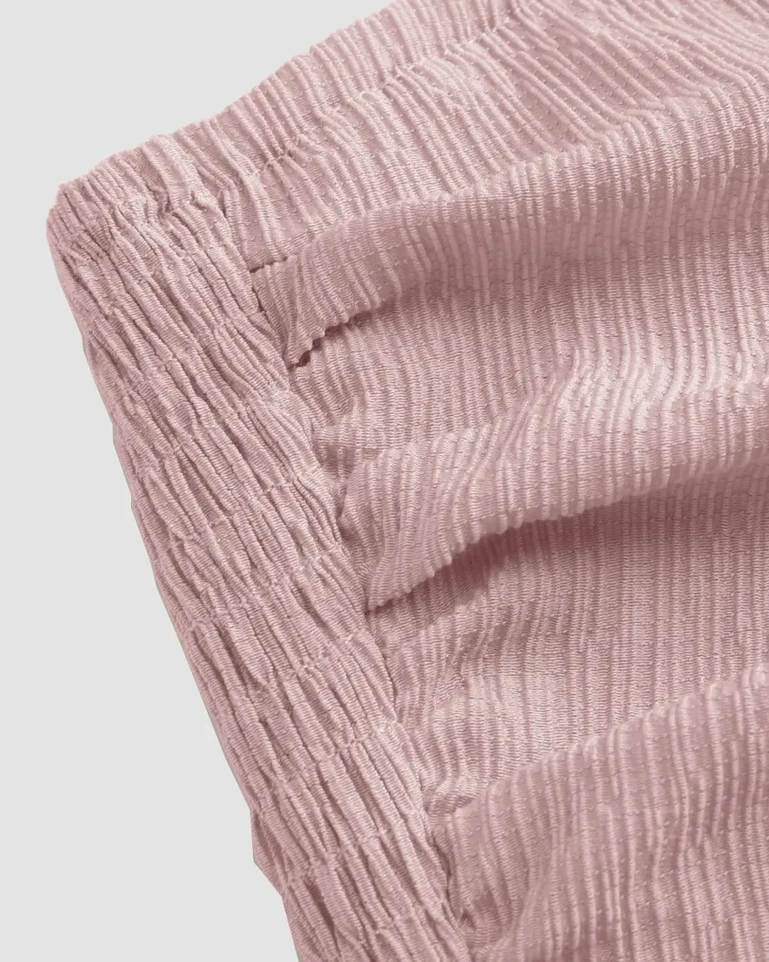 Square Neck Layered Cake Dress In Powder Pink - Image 3