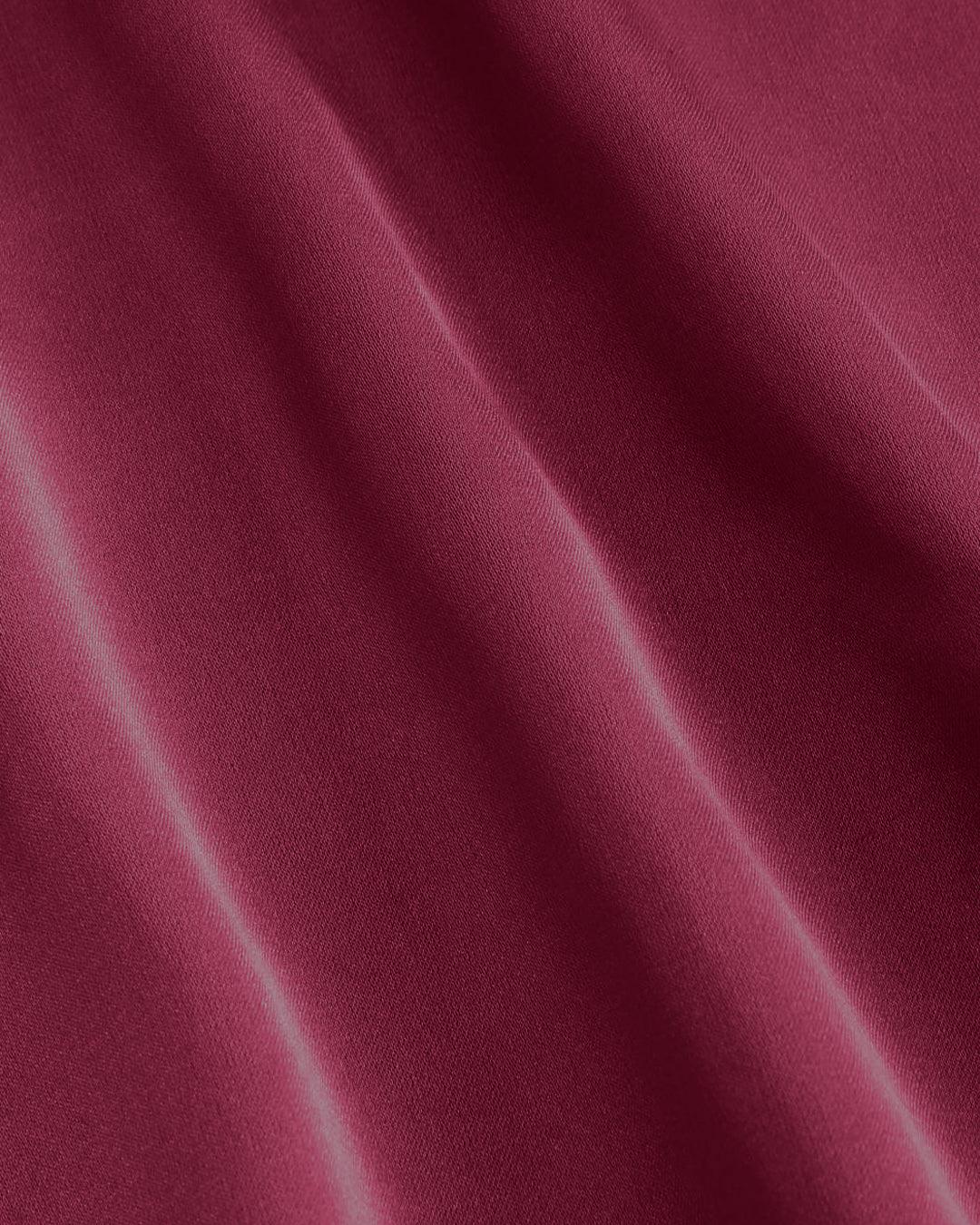 Square Neck Ruched Ruffle Rose Red Mini Dress - Image 3