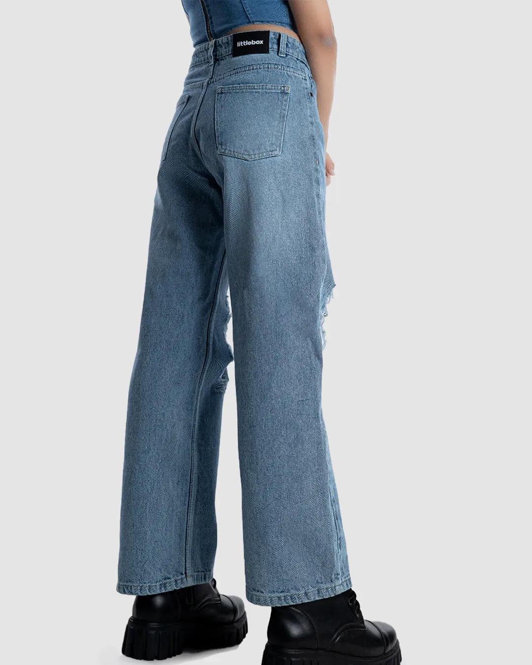 Straight Fit High Rise Jeans - Image 3