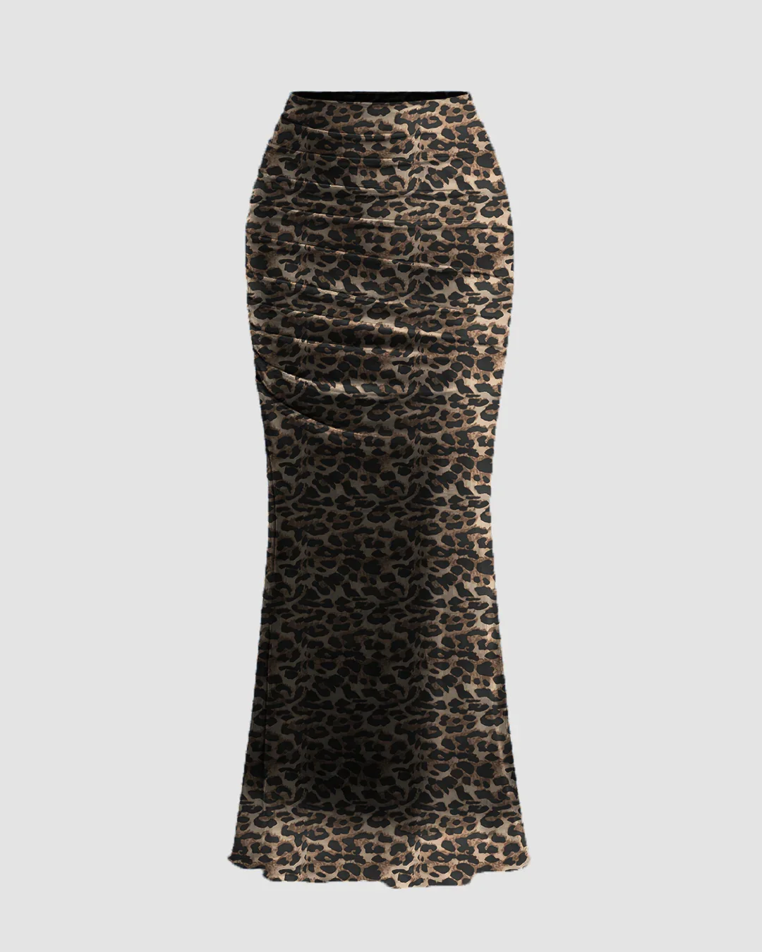 Strapless Crop Top & Ruched Bodycon Maxi Skirt Co-ords Set with scarf - Image 4