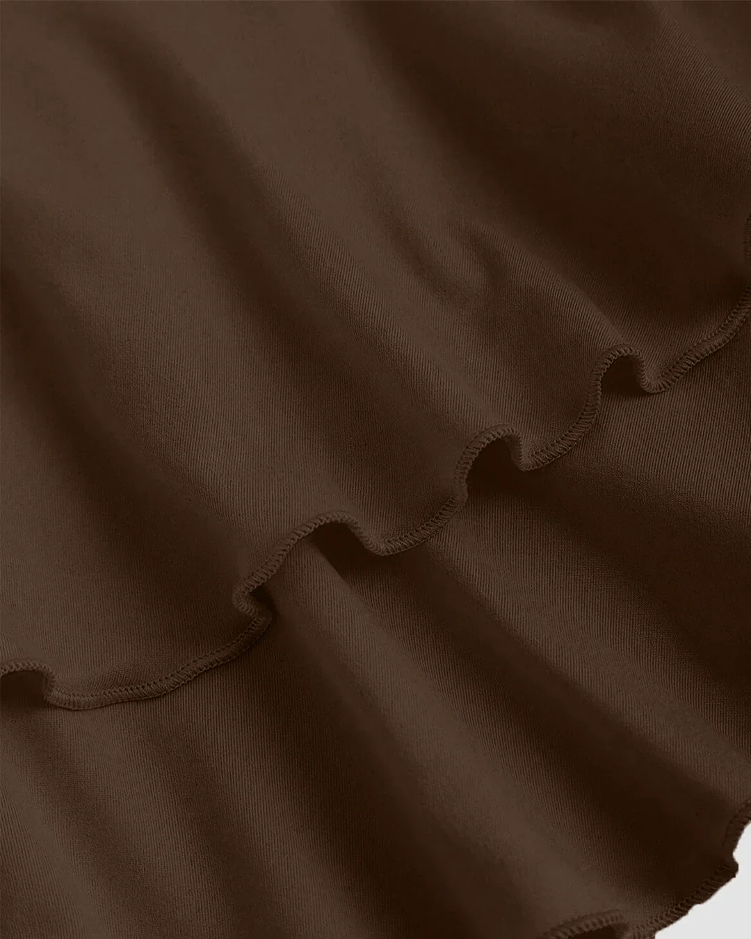 Strapless Ruched Layered Mini Dress in Brown - Image 3