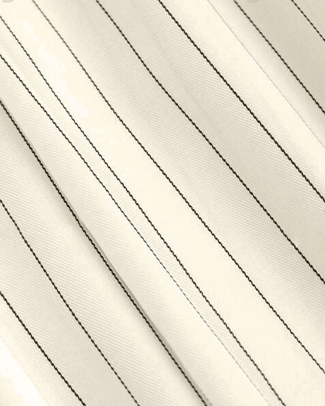 Striped Suit Off-White Fabric Button Front Bandeau Top - Image 5