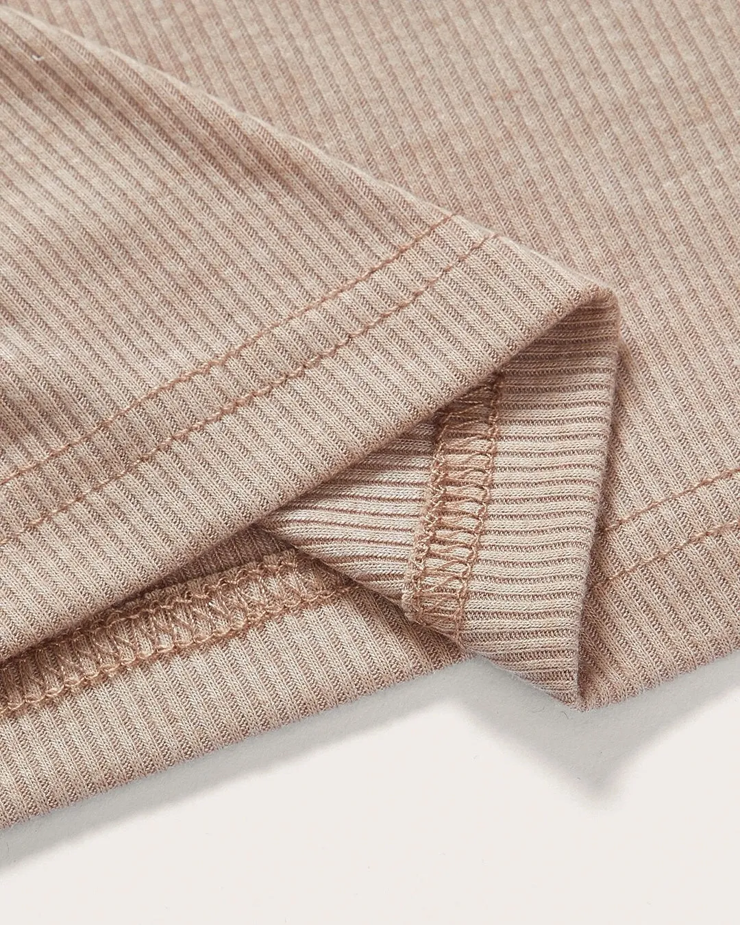 Summer Casual Corset Style Knit Top In Apricot - Image 4