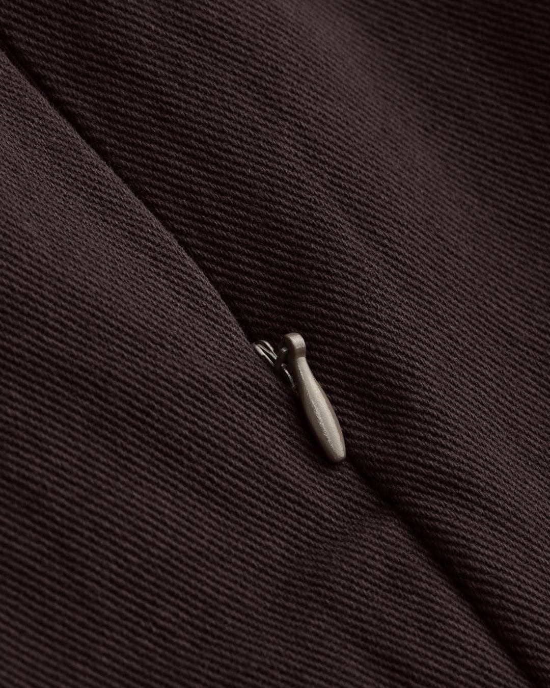 A-Line Pleated High Waisted Summer Skirt in Chocolate Brown - Image 3