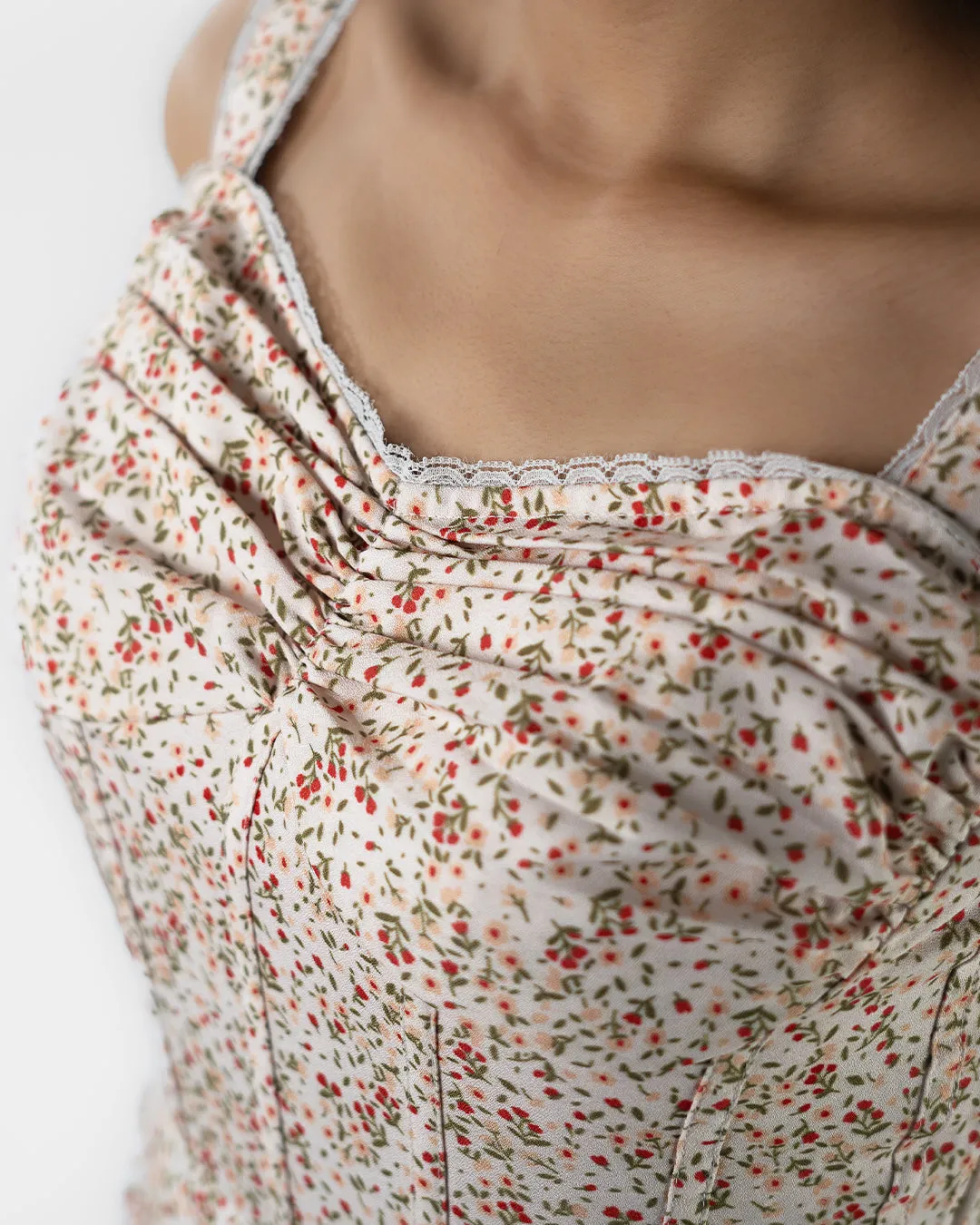 Sweetheart Neck Floral Printed Fit & Flare Maxi Dress - Image 2