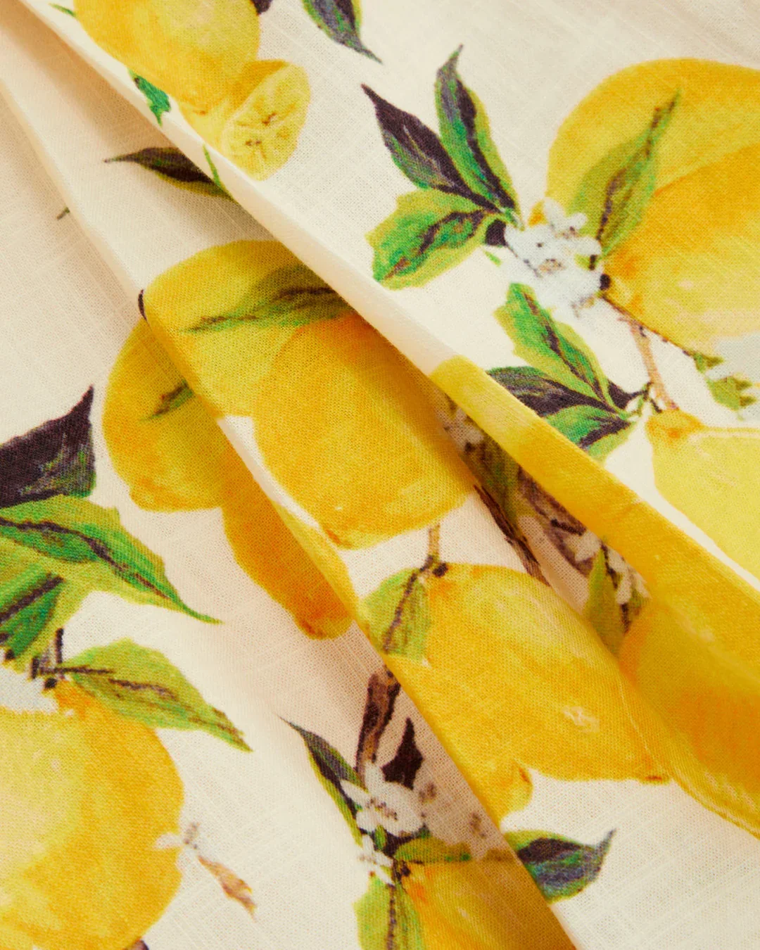 Sweetheart Neck Lemon Print Fit and Flare Mini Dress - Image 3