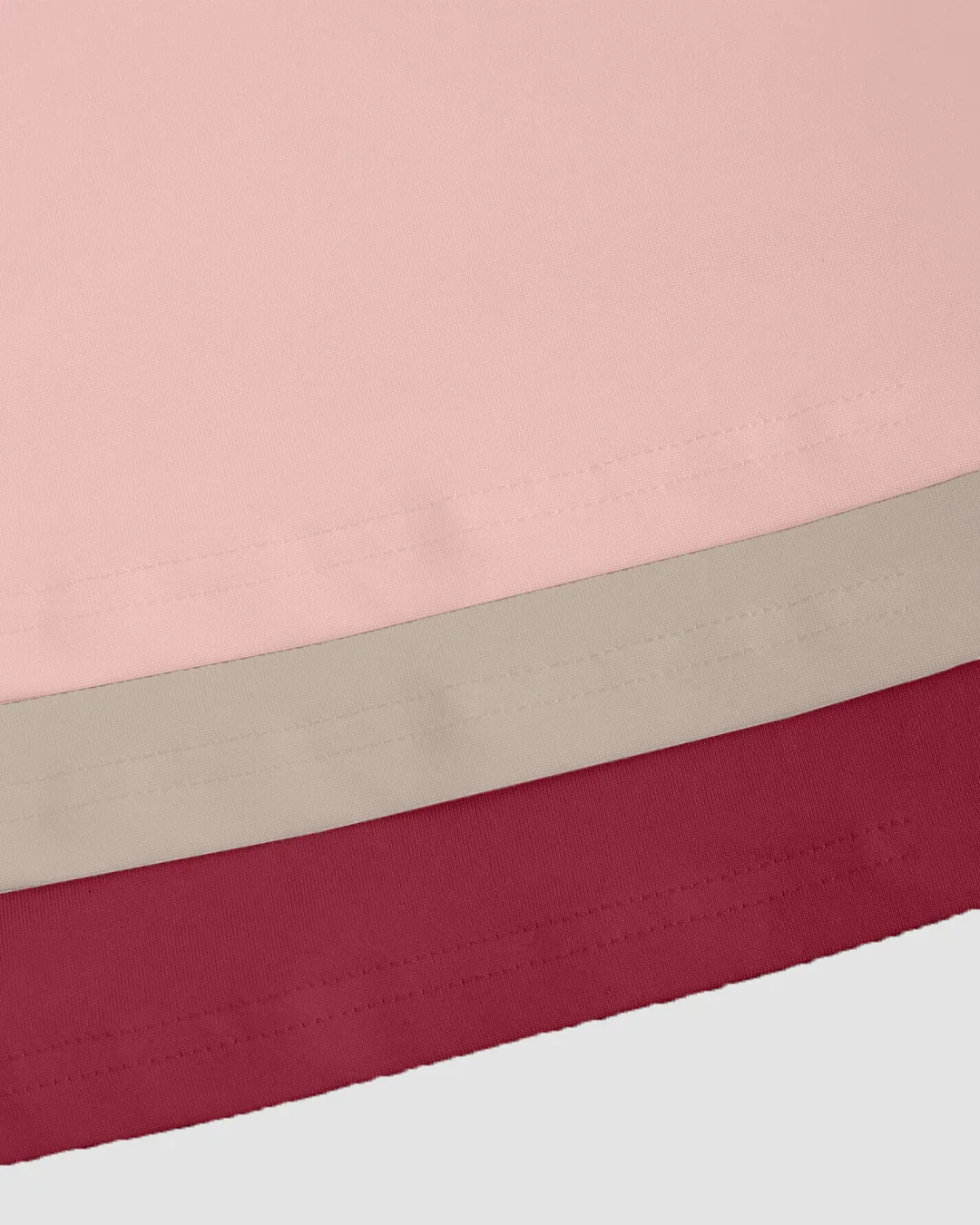Sweetheart Neck Ruched Crop Top 3-Pack In Ruby Red, Rose Pink and Beige - Image 3
