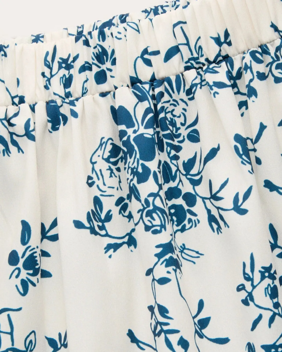 Teal Blue Strapless Tube Top & Floral Tiered Maxi Skirt Set - Image 3